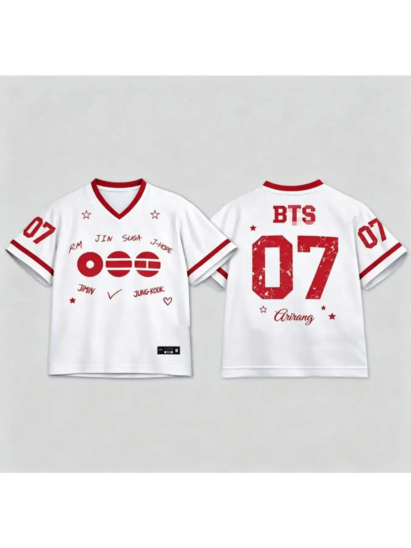 Korean Wave Autumn 2026 BTS Male Band Idol Printed T-Shirt Quick Drying Breathable Short Sleeve Family Matching Clothing