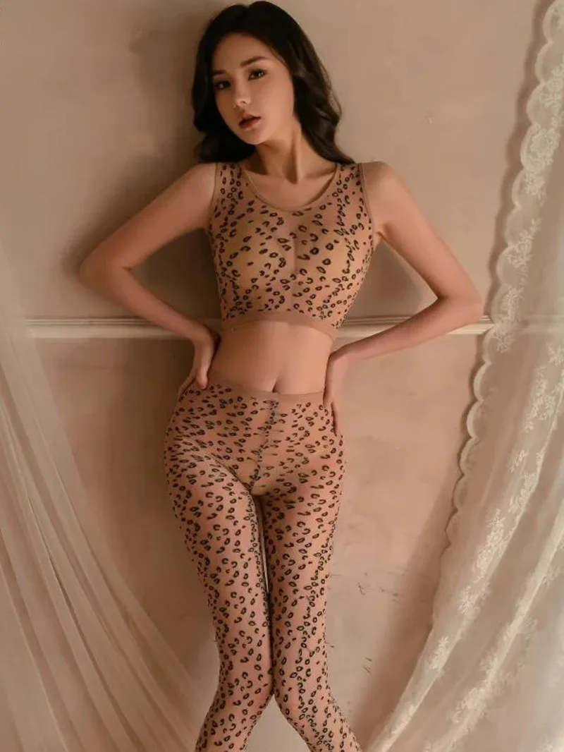 Summer fashion women's clothing exotic leopard print 2024 new European and American style sexy pants tight fitting clothing S3FG