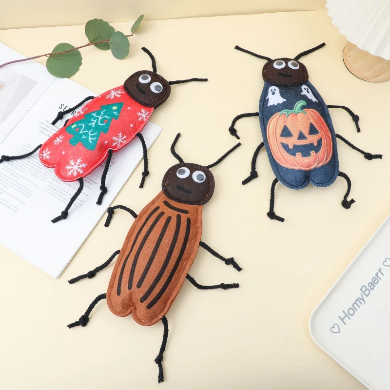 Juguete para gatos de fieltro con forma de cucaracha, resistente - imagen 4