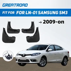 OE Styled Molded Car Mud Flaps For Renault Fluence Samsung SM3 2009-on Mudflaps Splash Guards Flap Mudguards Car Styling