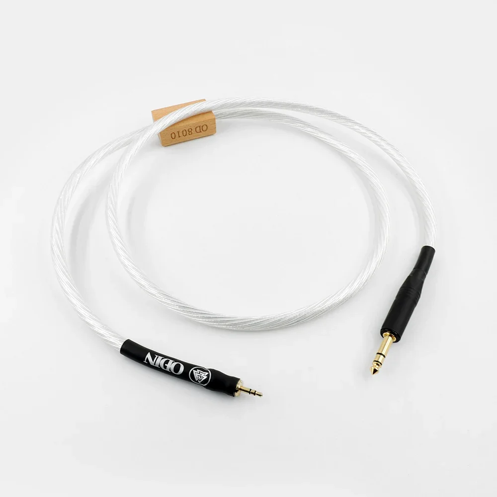 HiFi 3.5mm to 6.35mm Audio Cable Pure Silver OCC Stereo 3.5 Jack to 6.5 Jack  Adapter Aux Cable for Mixer Amplifier