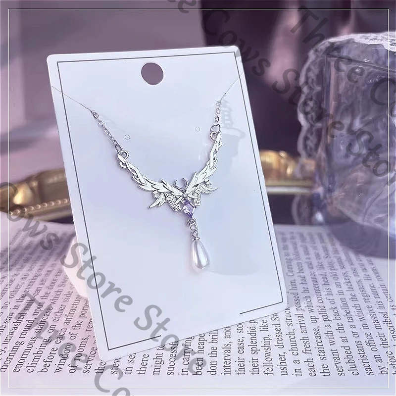

Anime Genshin Impact Columbina Cosplay Cartoon Fearring Eardrop Ear Clip Ears Stud Brooch Pendants Breastpin Accessories Gift