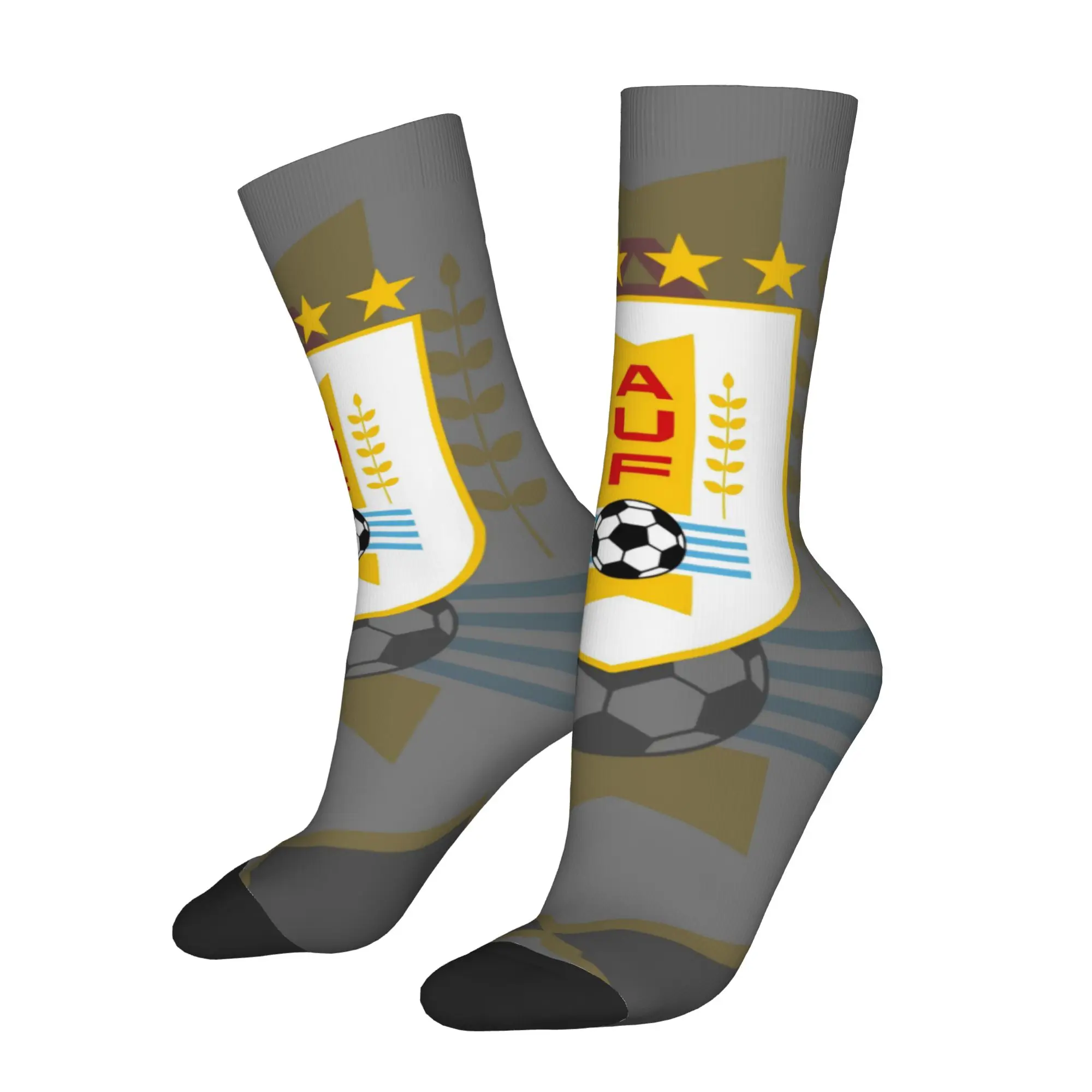 Funny Happy Uruguay Retro Harajuku  Street Style Novelty Seamless Sock Match Day Essentials