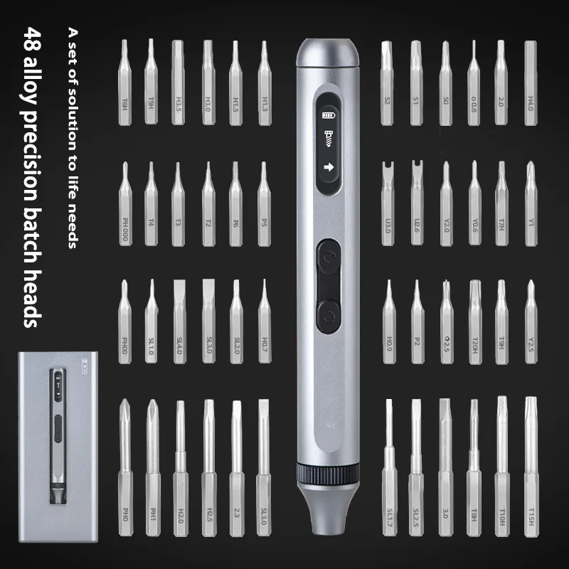 50 in 1 Precision Electric Screwdriver Set Type-C Fast Charge Cordless Power Screw Driver Bits Kit for Phone PC Repair