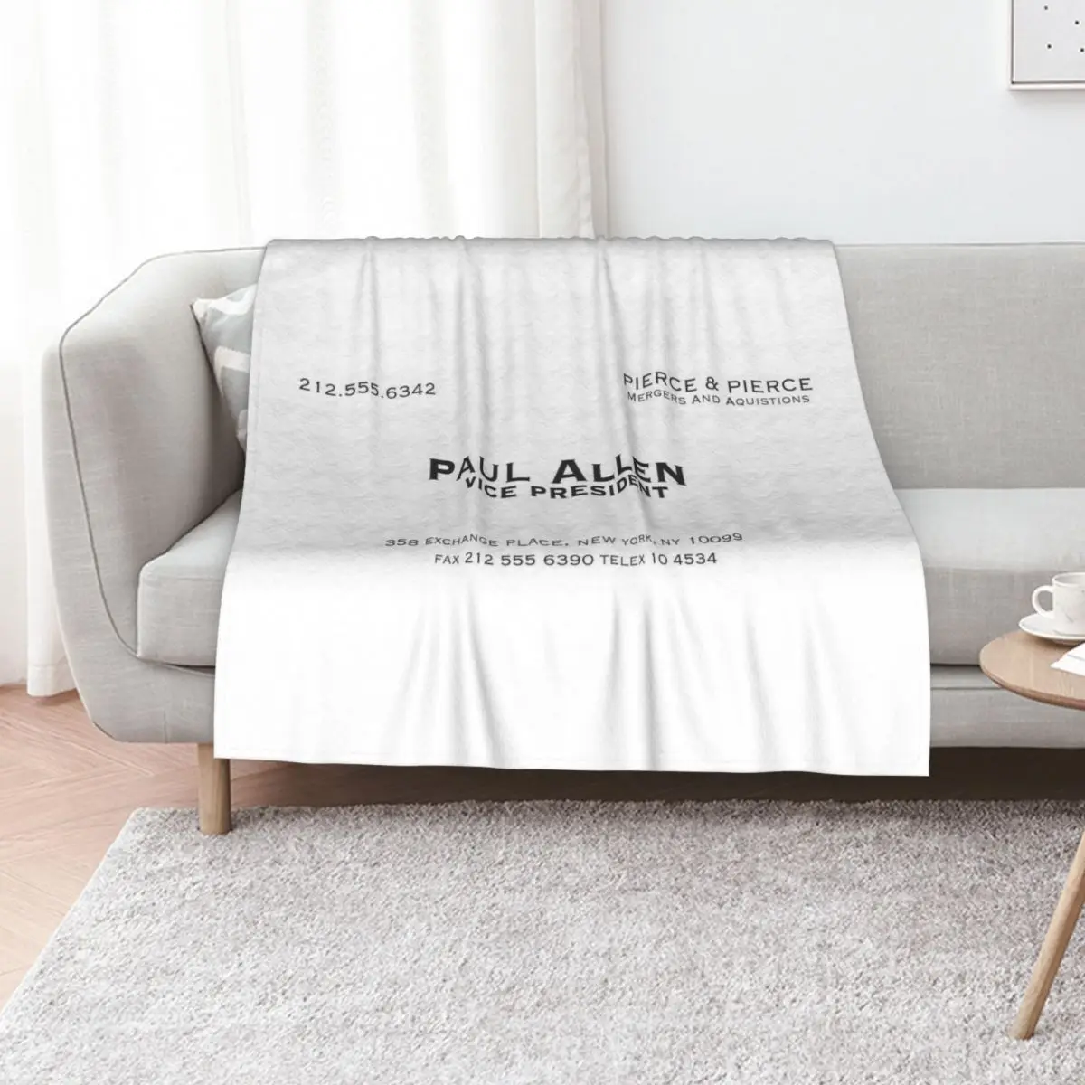Paul Allen Business Card Throw Blanket wednesday blankets and throws Sofas Weighted Moving Single Blankets
