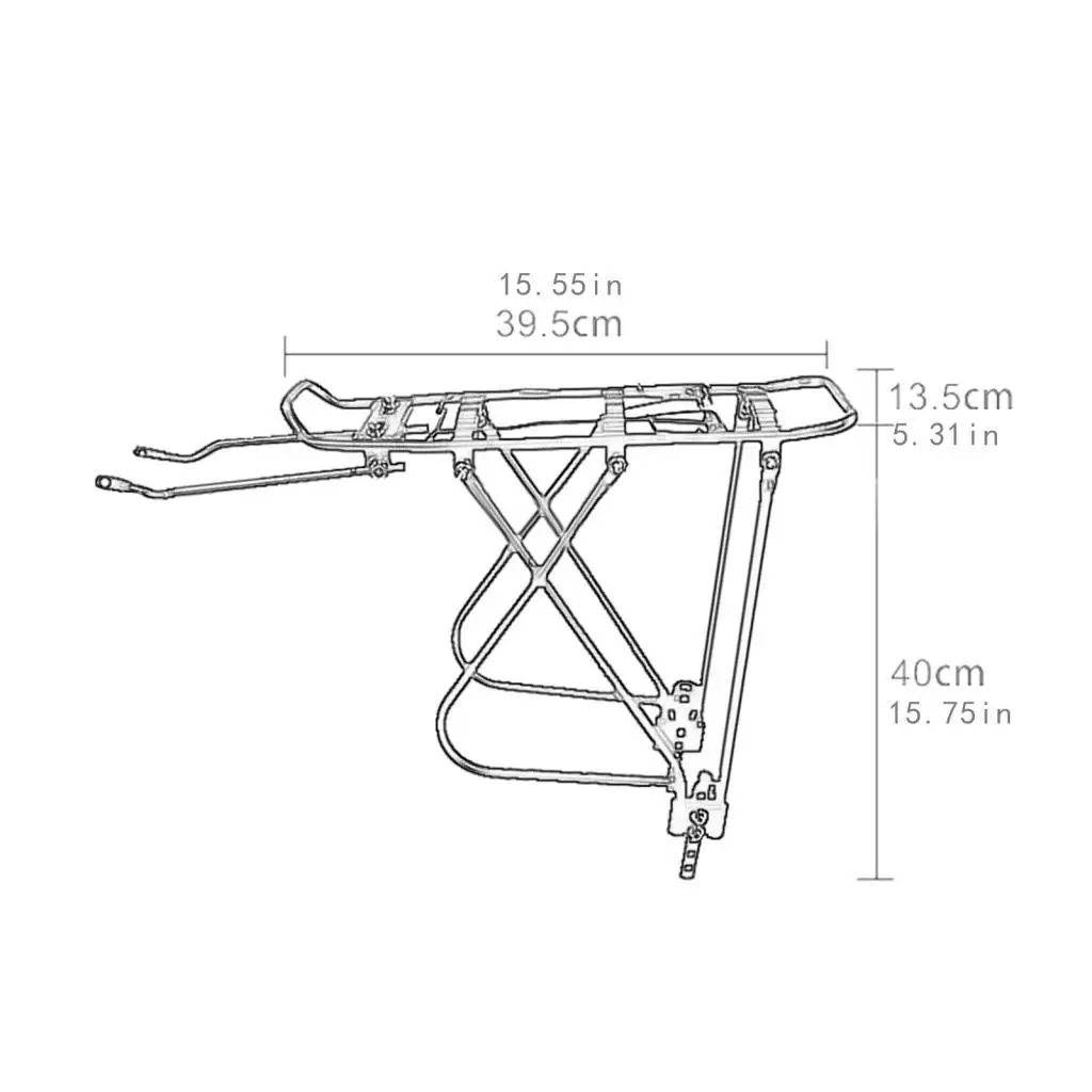 

Bicycle Carrier Rack Mountain Road Bike Shelf Carrier Cycling Sturdy Portable 25 kg Heavy Duty Bicycle Rear Luggage Cargo Rack