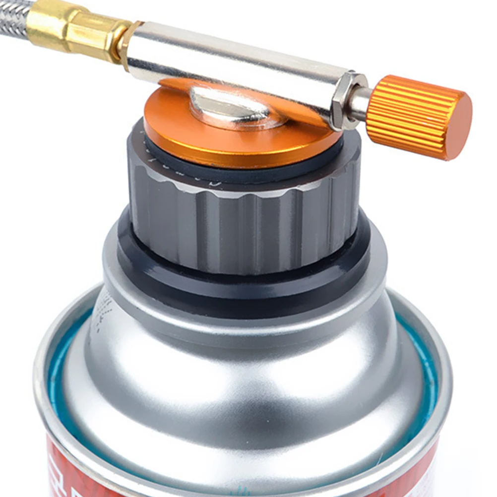 

Professional Stove Connector Head Split Type Gas Bottle Transfer Nozzle for Outdoor Camping Picnic Bbq Use Grey