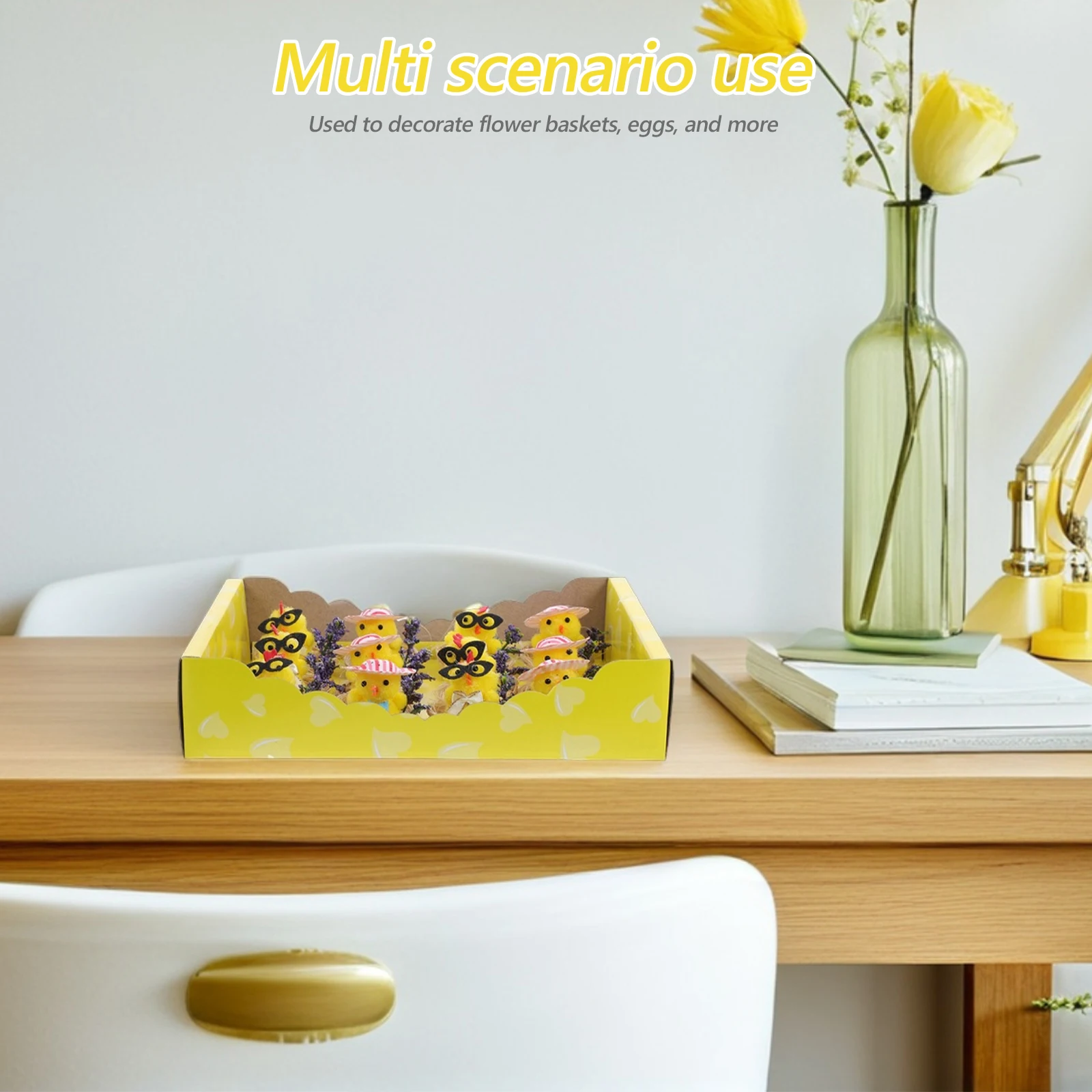 

12Pcs Miniature Chick Figures Small Farm Animal Decorations Easter Egg Party Favors Realistic Tiny Animal Models