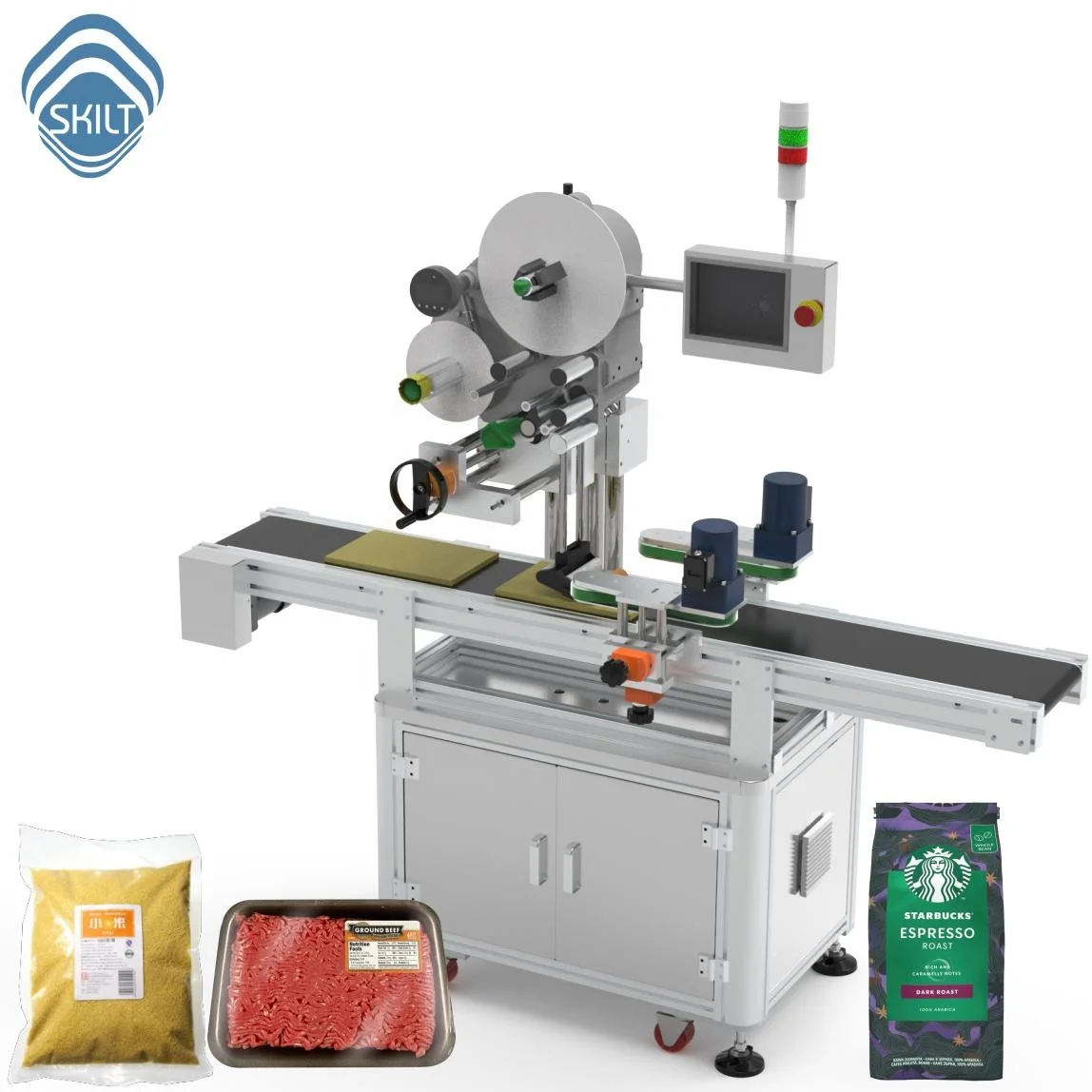 Automatic Box Bag Clamshell Plane Top Labeling Machine Sticker Labeling Machine Manufacturer