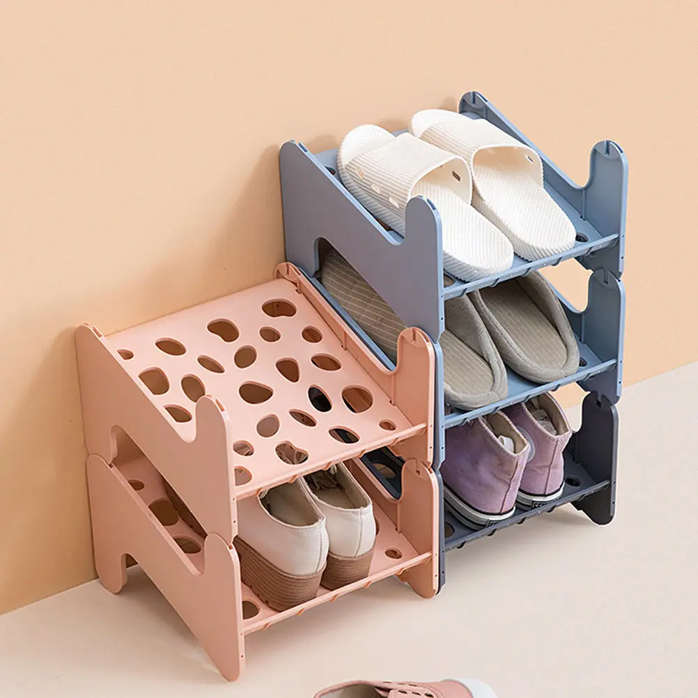 

1Pc Plastic Shoe Rack Ventilated Non- Shoes Organizer for Home Storage Shelf Shoe Cabinet