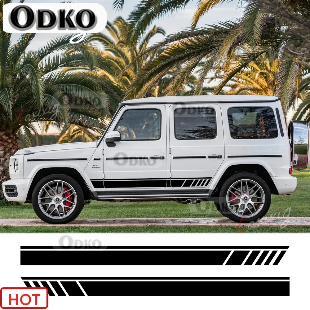 

Car Side Body Decals Stickers For Mercedes Benz G Glass G55 G63 AMG W463 G500 Class G350D Stripes DIY Decal Auto Accessories