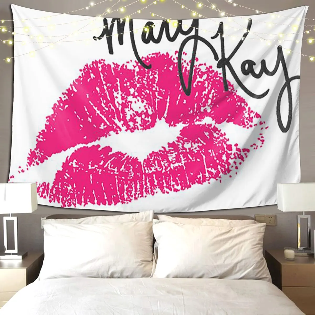 

Mary Kay Cosmetics Tapestry Art Wall Hanging Aesthetic Home Decoration Tapestries for Living Room Bedroom Dorm Room