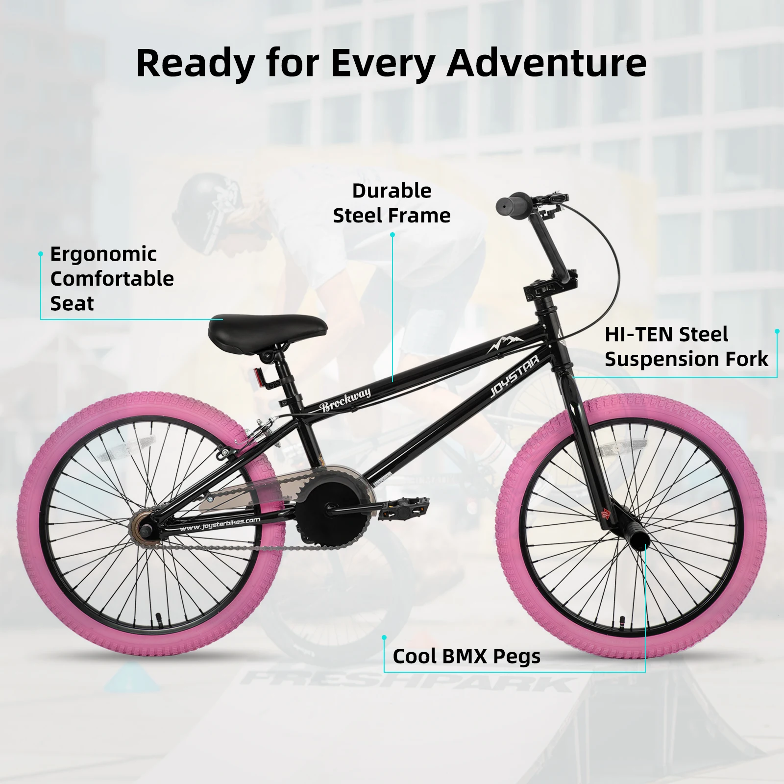 JOYSTAR Brockway Freestyle Kids BMX Bike, 20