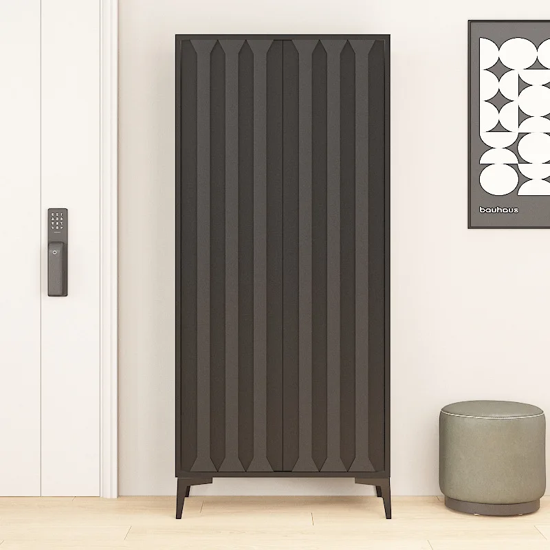 Indoor solid wood porch cabinet large capacity shoe rack retro storage storage cabinet
