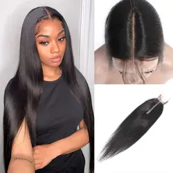 Ulrica 100% Human Hair 2x6 HD Lace Closure Straight Hair 2x6 Closure Only 8-20 inch Hand Tied 2x6 Kim K Closure Brazilian Hair