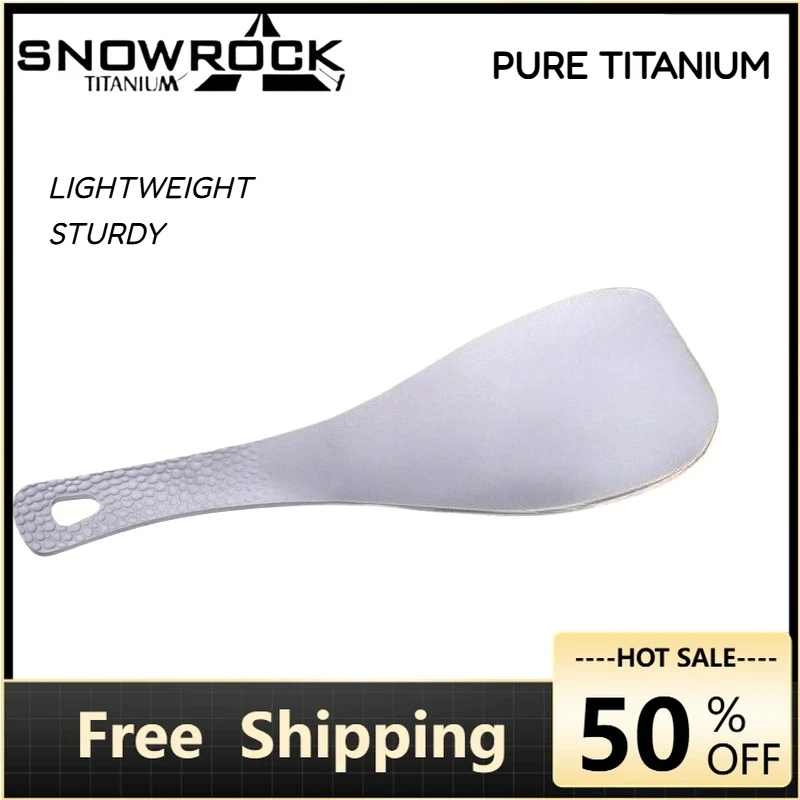 

Лопатка для риса SNOWROCK Titanium с короткой ручкой, лопатка-шпатель для приготовления пищи на природе, для супов, соусов, риса, набор для приготовления пищи