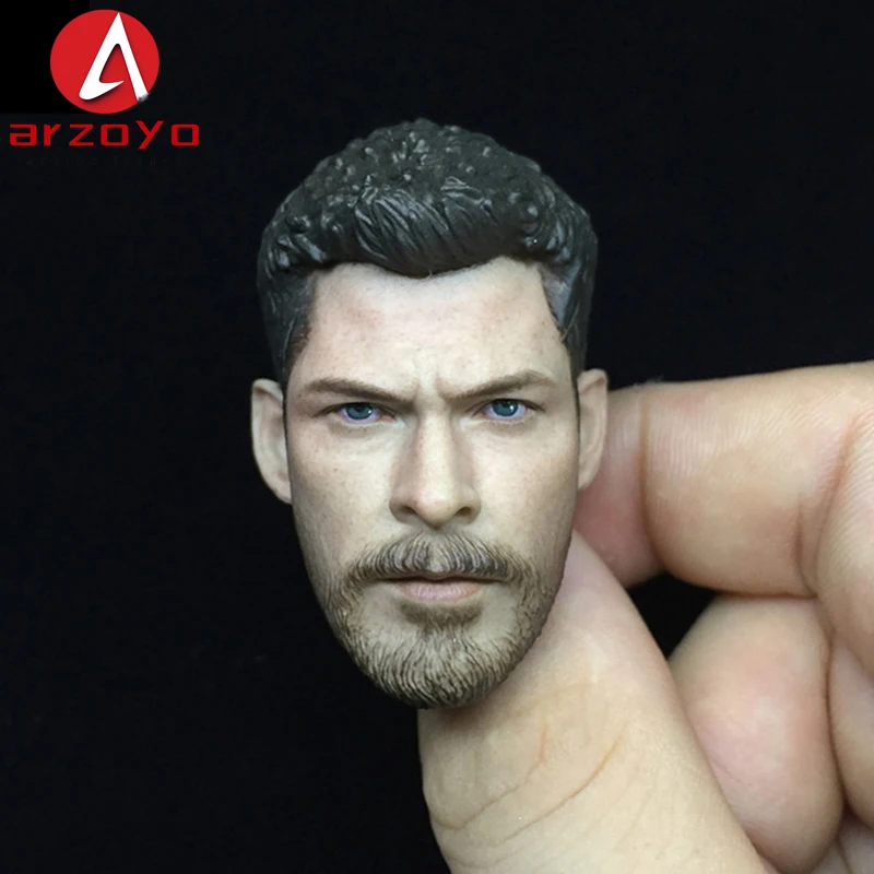 1/6 Chris Hemsworth Head Sculpt Gladiator Ver. PVC Male Head Carving Model Fit 12'' Male Soldier Action Figure Body Dolls