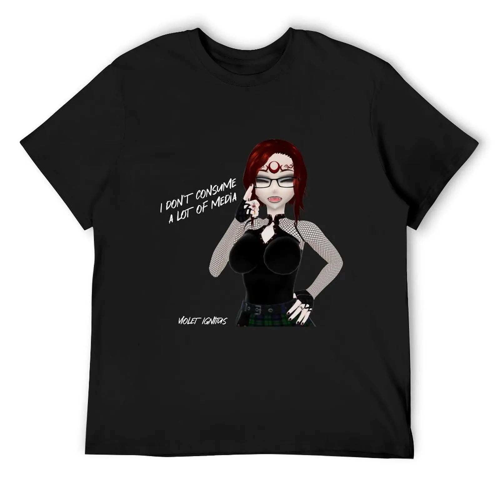 

I Don't Consume A Lot Of Media 1 T-Shirt anime clothes essential t shirt Short sleeve tee Blouse mens workout shirts