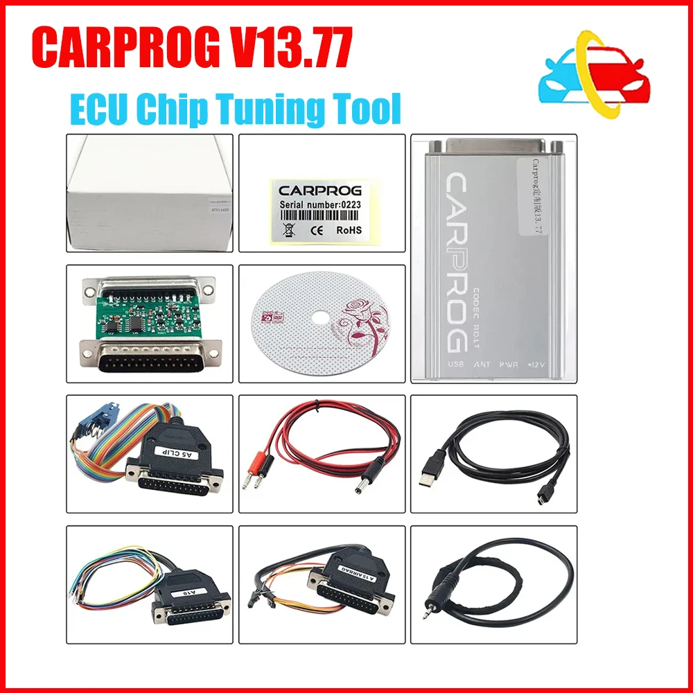 

Carprog V13.77 No Limited Online Programmer CarProg Online Programming Full Adapters Auto Repair ECU Chip Tuning PK Carprog10.93