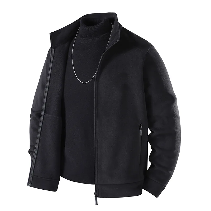 Unisex Stand up Collar Fleece Jacket 2026 Spring Autumn Sports Casual Cardigan Hoodie for Men And Women