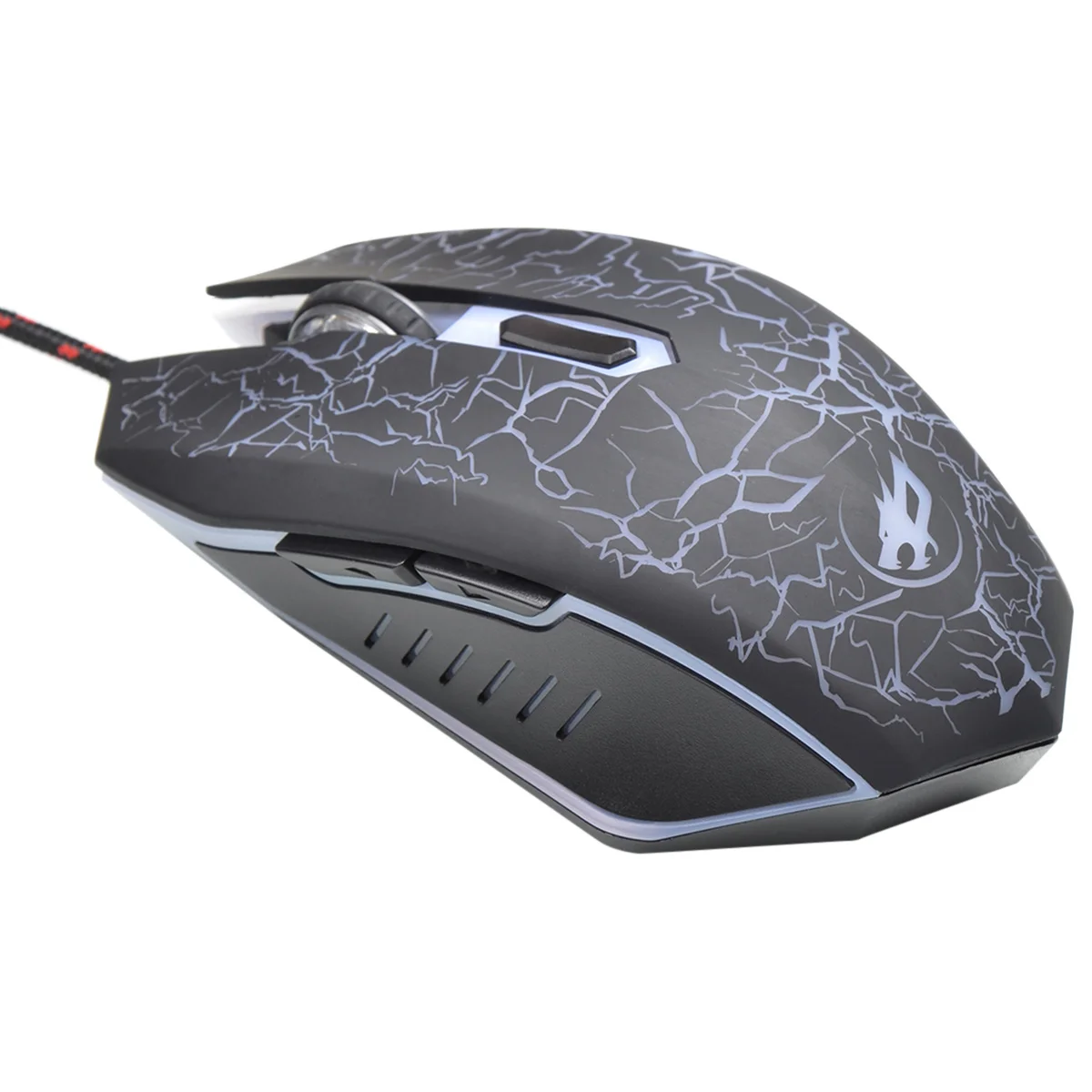 

Rgb Cracked Gaming Mouse 4 Dpi 800-2400 Optical Usb Game Mouse Ergonomic Led Lighting For Pc Laptop Computer Gamers