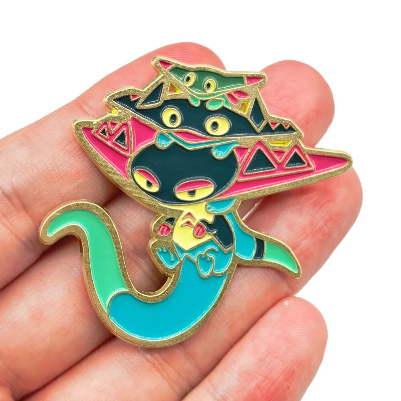 Dragapult Badge Anime Monster Pins Japanese Game Pendant Brooches for Bag Backpack Clothing Lapel ACG Cosplay Toy Gift Decor