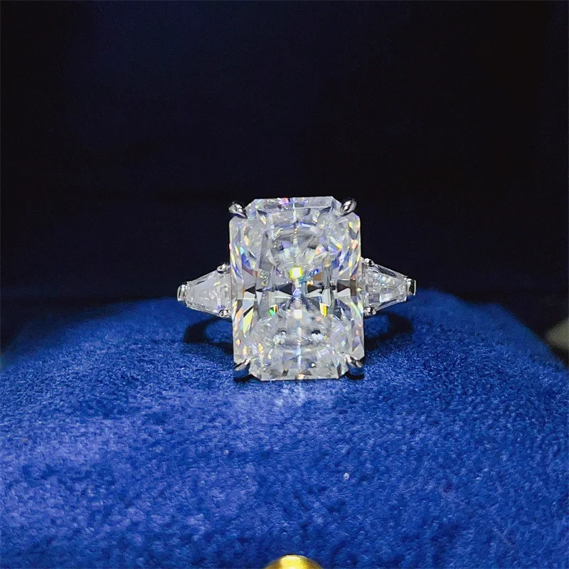 

Кольцо с бриллиантом из муассанита сияющей огранки, 5/10 карат, стерлинговое серебро 925 пробы, вечерние обручальные кольца для женщин, обручальные украшения