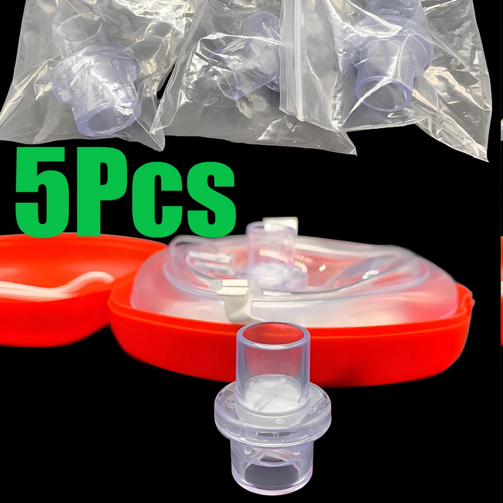 

5 шт., фильтр для экстренного респиратора для СЛР, профессиональная первая помощь, дыхательная маска для СЛР, защита спасателей, искусственное дыхание