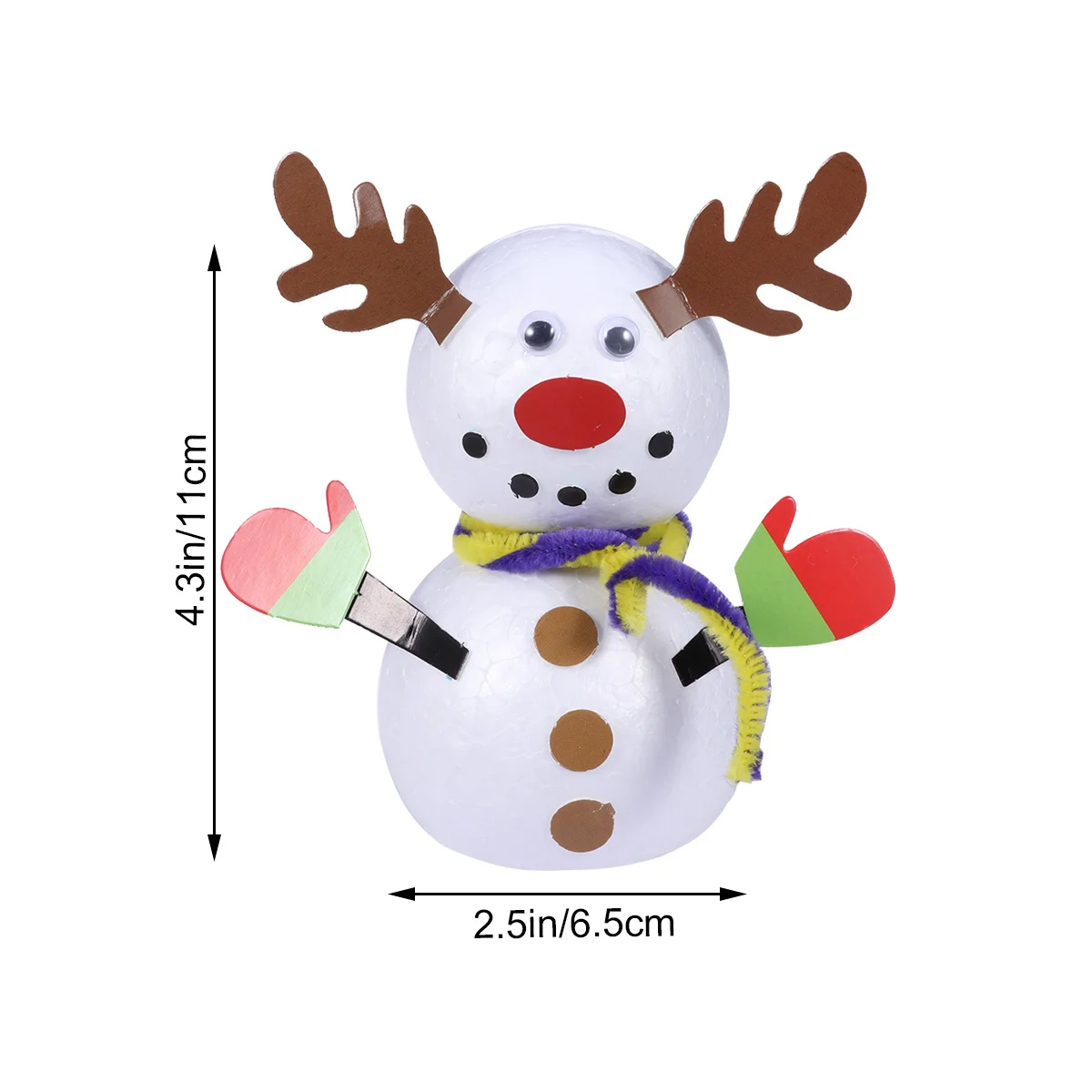 

Educational Reindeer Antler Snowman DIY Crafting Materials Christmas Accessories for Kids Kindergarten Daycare Supplies