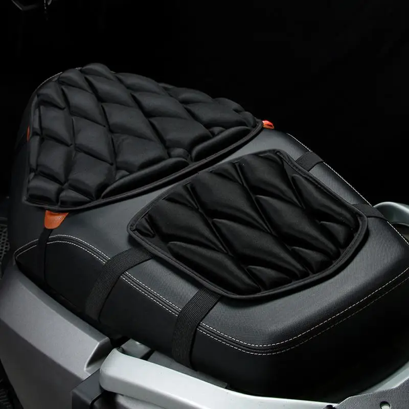 Motorcycle Seat Cushion Pad High Elasticity Motorbike Pad Shock Absorption 3D Soft Cover Comfort For Adults Women Men Long Rides