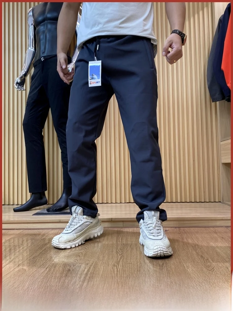 

Outdoor Men's Fce Lined Soft ell Pants Windproof Waterproof Casual Straight Leg Trousers for Autumn Winter Thermal