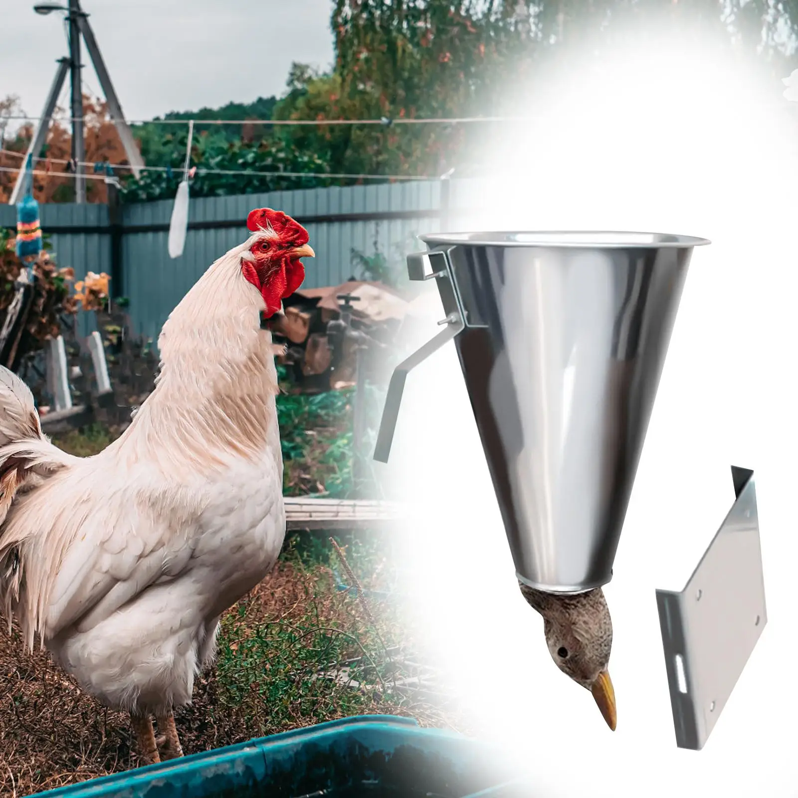 Restraining Cone Funnel Chicken Plucker Devices Slaughter Tool Iron Chicken Bleeding Funnel for Processing Chicken