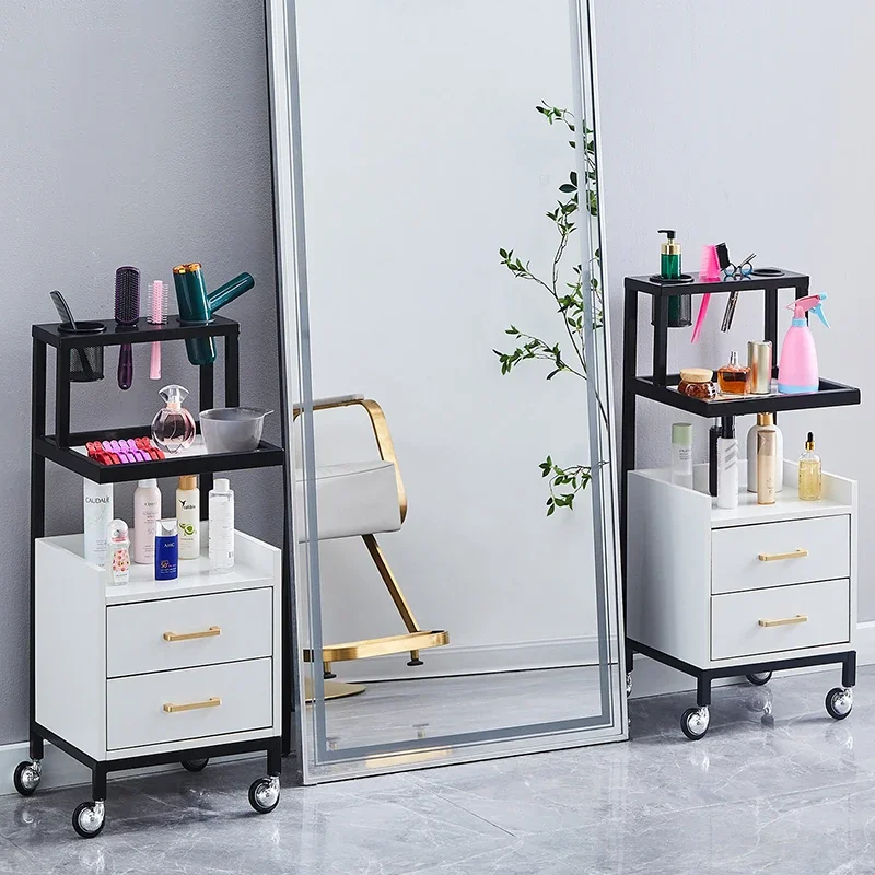 Carrello cosmetico per salone di bellezza Rolling Barber Makeup Utility Salon Trolley Tattoo Luxury Carrito Auxiliar Salon Furniture BL50ST