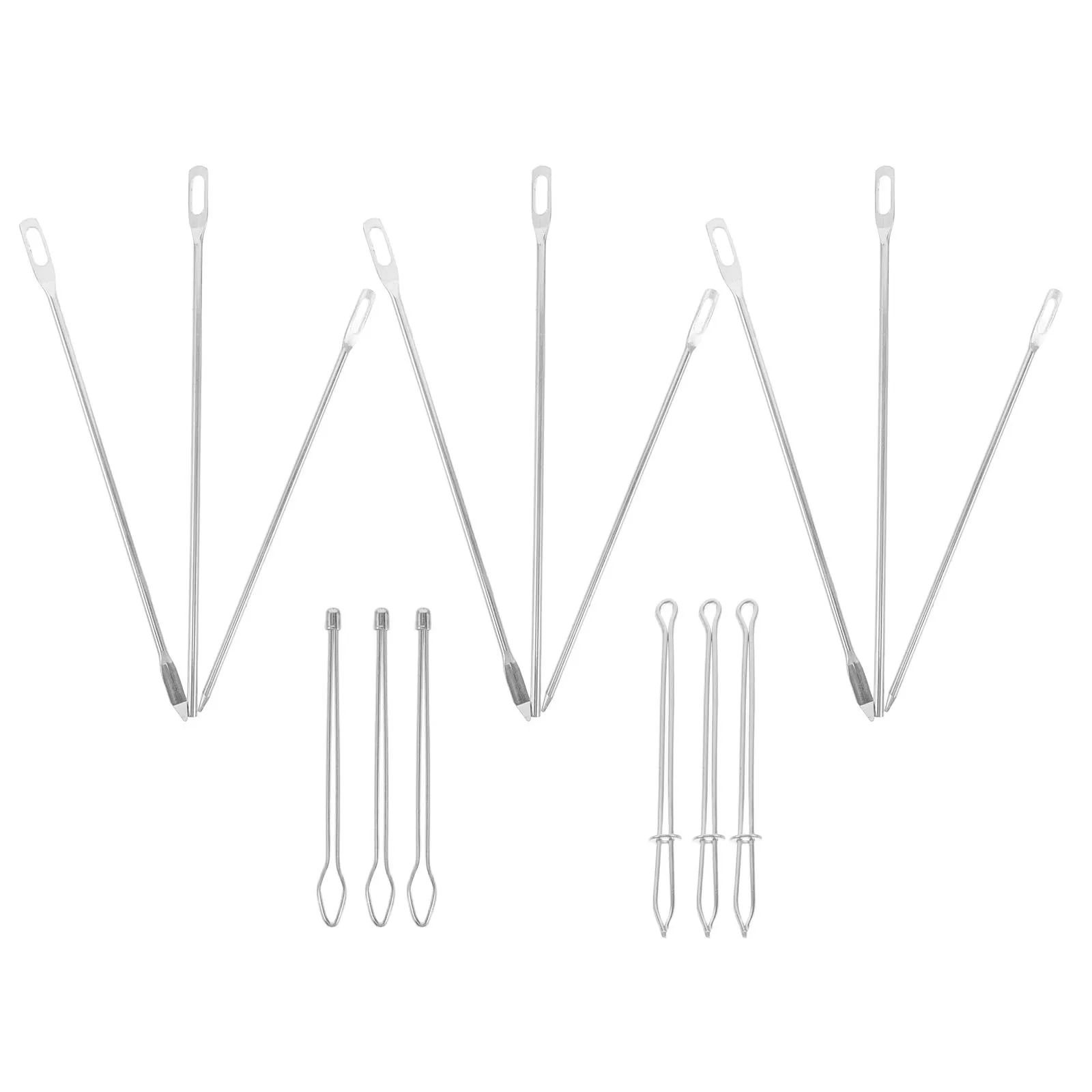 

15pcs Drawstring Threader Tool Set Metal For Hoodie Pants Elastic Replacement Diy Sewing Cord Puller Home Craft Accessory Kit