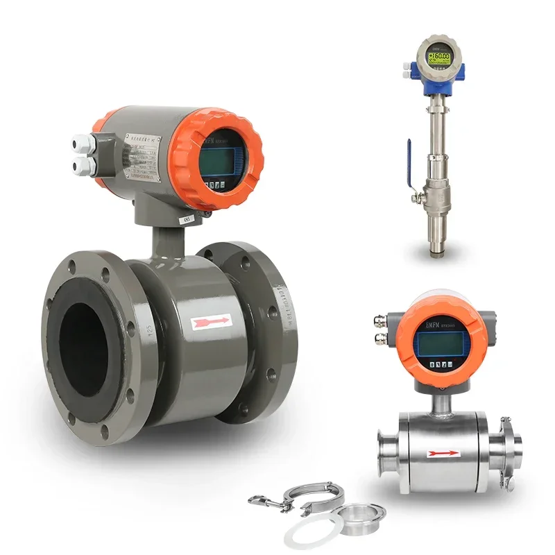 flanged gsm lime slurry flow meter of water empty pipe alarm output electromagnetic flowmeter