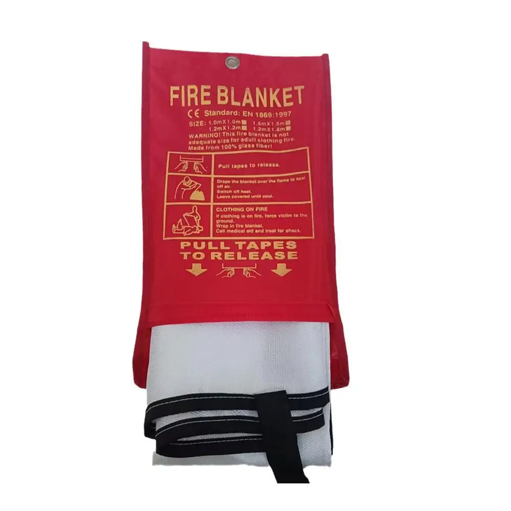 1.2M Fire Blanket Fire Flame Retardant Emergency Survival Fire Shelter Safety Cover Fire Extinguisher