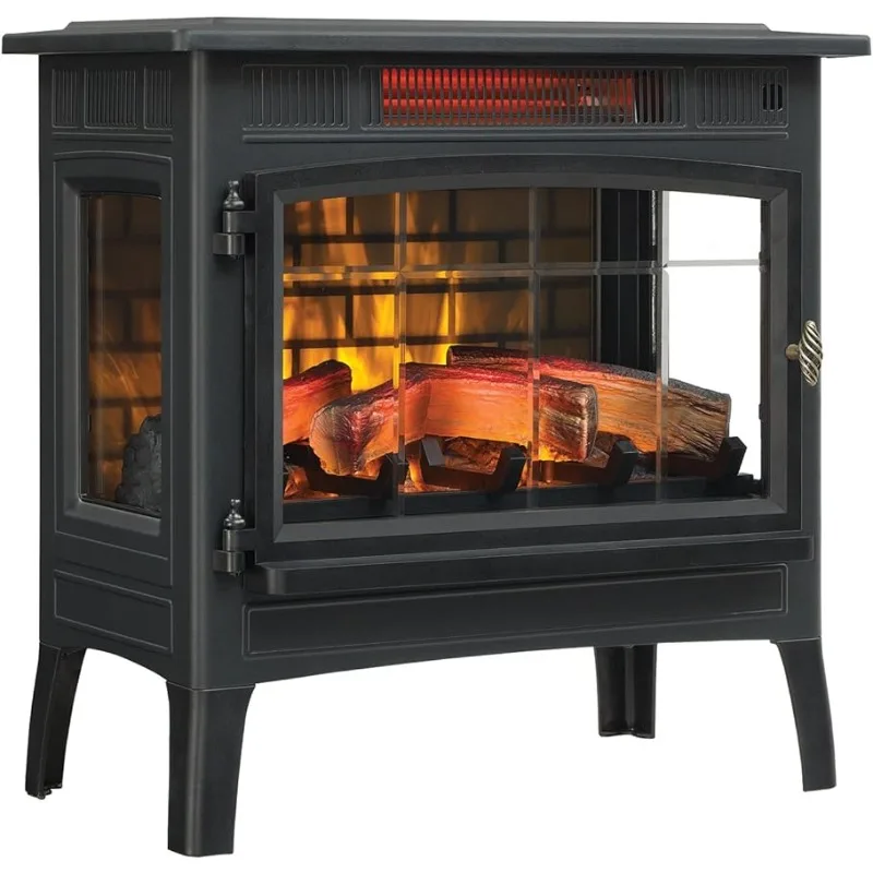 

Duraflame Electric Infrared Quartz Fireplace Stove with 3D Flame Effect, Black