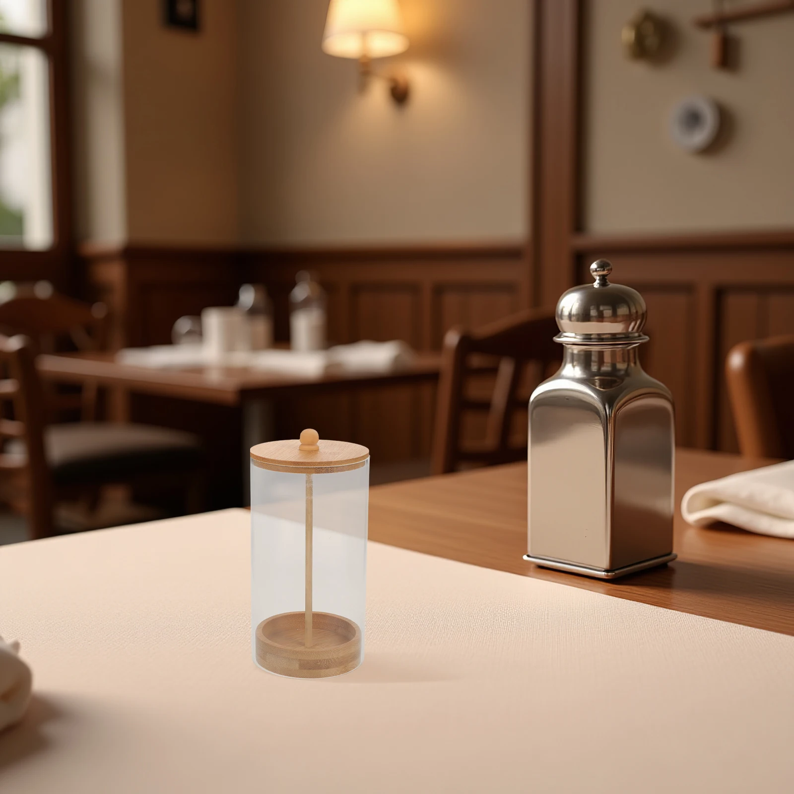 

Wood Lid Transparent Straw Holder Dispenser Acrylic Organizer Multipurpose Storage Box 25.5x8cm Countertop Straw Holder