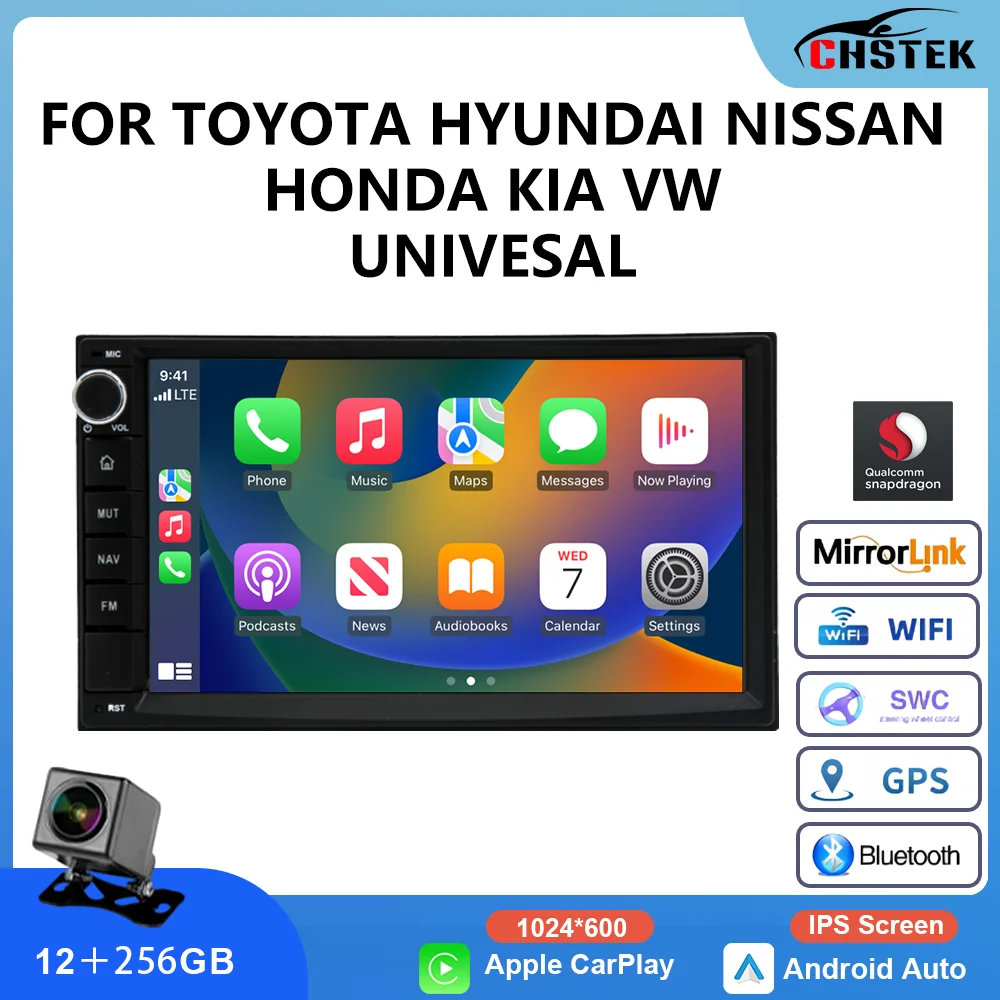 For NISSAN Qashqai Navara Tiida Paladin CHSTEK 4G WIFI Car Radio with Wireless Carplay Android Auto GPS BT Player