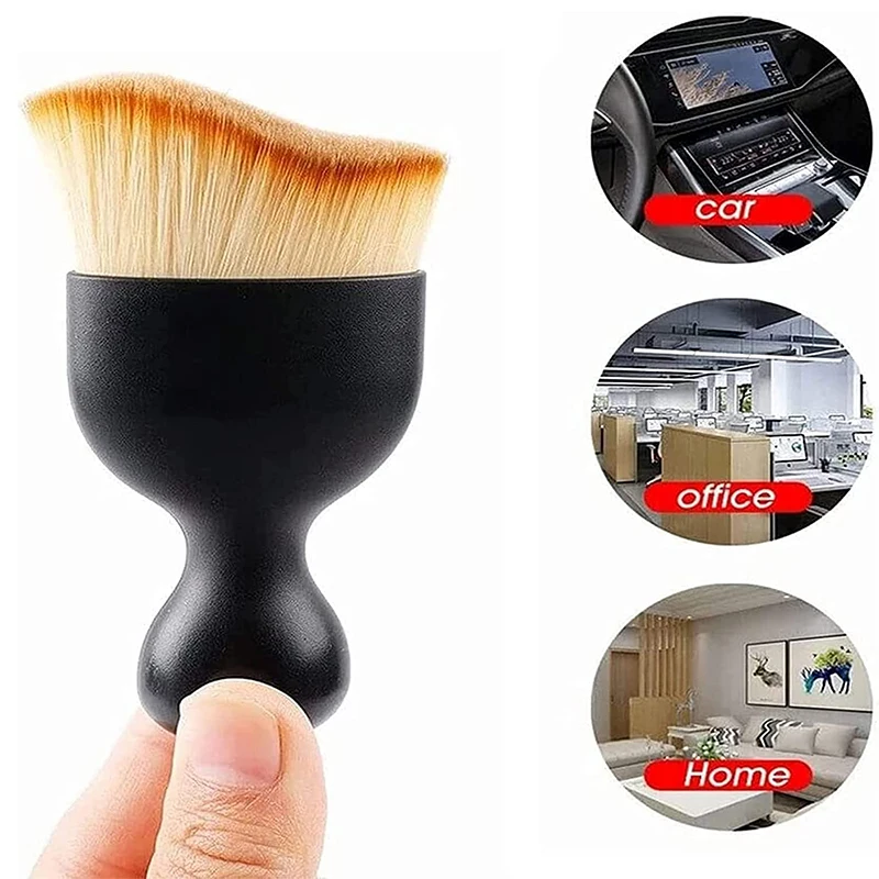 Car Interior Cleaning Brush with Cover Car Detailing Soft Bristles Cleaning Tools Dust Cleaner Brushes for Auto