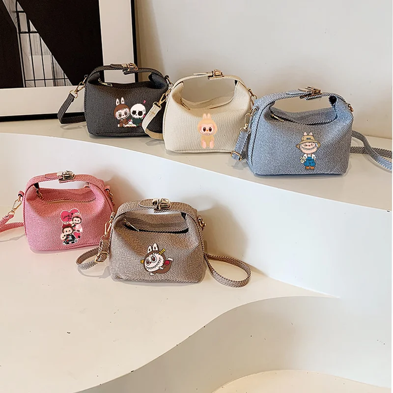 Labubu Shoulder Bag New Simple Fashion Niche Exquisite Women Mini Handbag Bags Anime Cartoon Small Square Crossbody Packet Gift