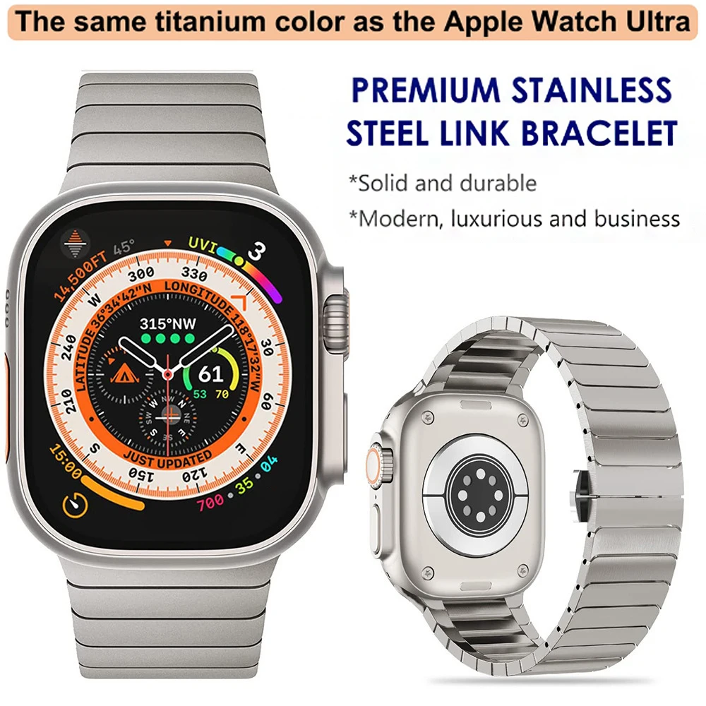 Metal Strap For Apple Watch 11 46/42mm Business Bracelet Stainless Steel Correa For Iwatch 10 9 Ultra3 49mm 44/42/45mm Watchband