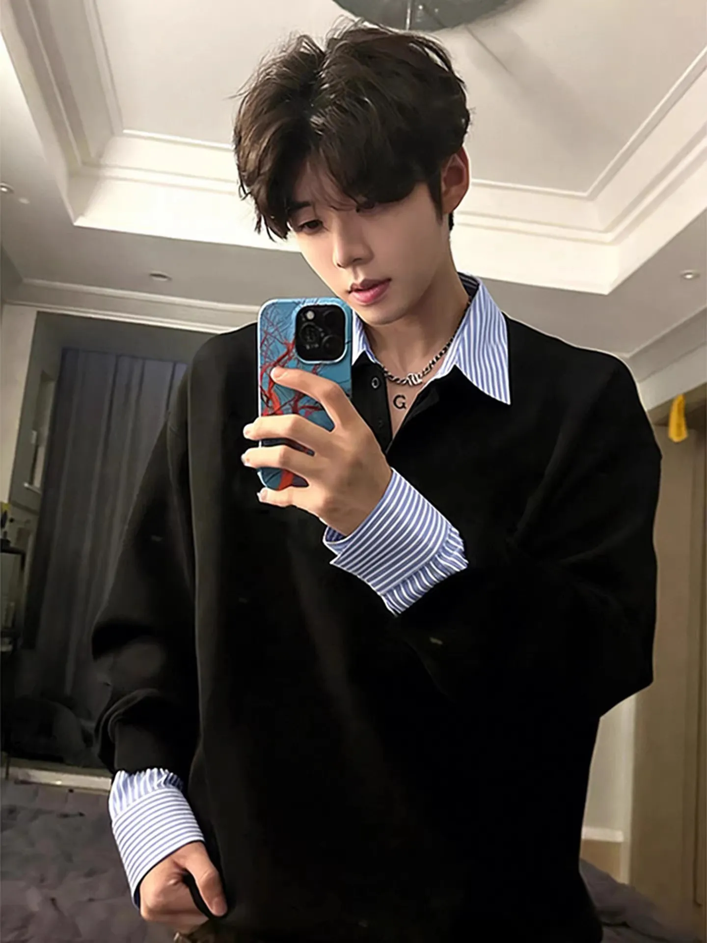 

Мужская утепленная толстовка с флисовой подкладкой и длинным рукавом, зимняя теплая внутренняя одежда, американская толстовка с имитацией двухслойности