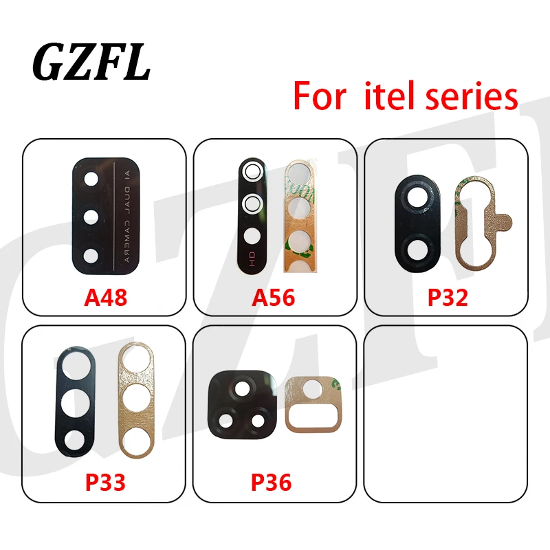 Rear Back Camera Glass Lens For ITEL A48 A56 ITEL P32 P33 P36 Replacement With Adhesive Sticker