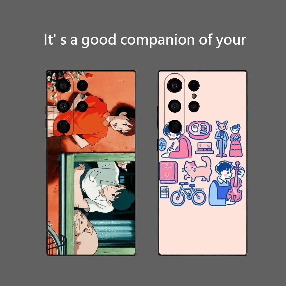 Classic Anime W-Whispers Of The Heart Phone Case For Samsung Galaxy S25 Ultra S22 S23 S24 Ultra S21 S20 5G Protective Soft Sil