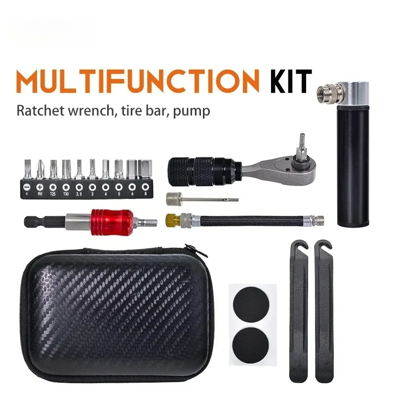 

Набор портативных инструментов для ремонта велосипедов: многофункциональный комплект для MTB и шоссейных велосипедов, сумка-капсула для хранения, велосипедный насос