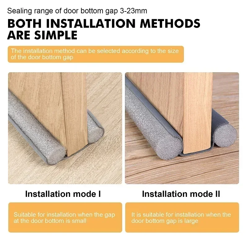 1pc Door Bottom Seal Strip Flexible Wind Noise Reduction Stopper Under Door Blocker Anti Collision Dustproof Soundproof Strips