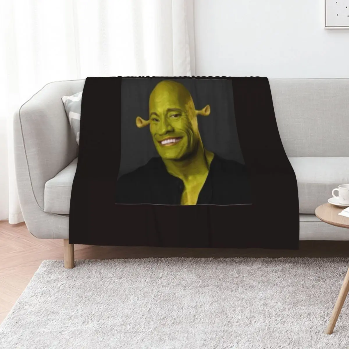 Dwayne &x27;The Shrok Johnson Classic T-Shirt Throw Blanket Beautifuls blankets and throws halloween Single Polar Blankets