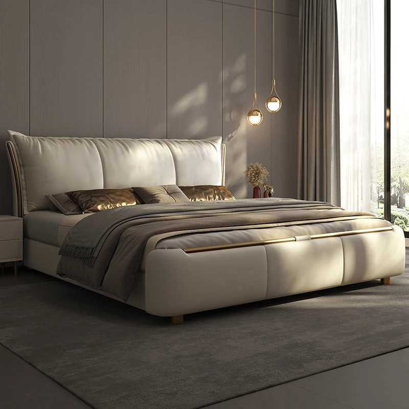European Heavy Double Bed Style Items Australia Metal Adults Double Bed Modern Floating Cama Matrimonial Furniture For Home