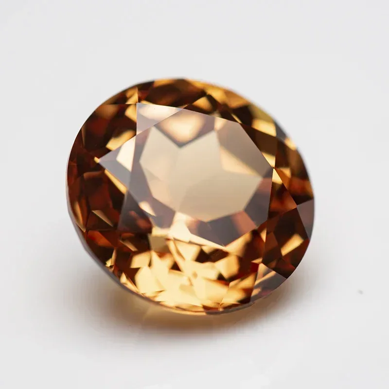 

Выращенный в лаборатории сапфир круглой формы оранжевого цвета VVS1 бусины из драгоценных камней для подвесок Diy Изготовление ювелирных изделий на выбор Сертификат AGL